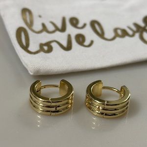 Gorjana Reed Hoops in Gold Plating